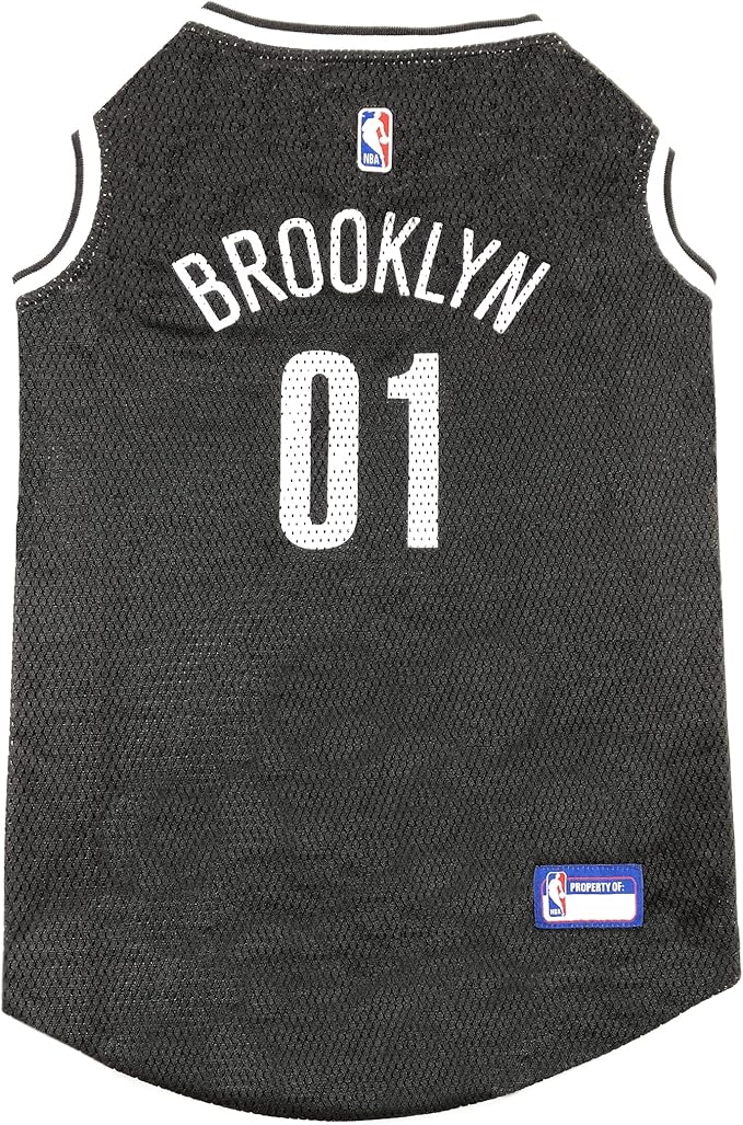 NBA PET Jersey Brooklyn NETS Basketball Dog Jersey, X-Small. Best Licensed by PETSFIRST