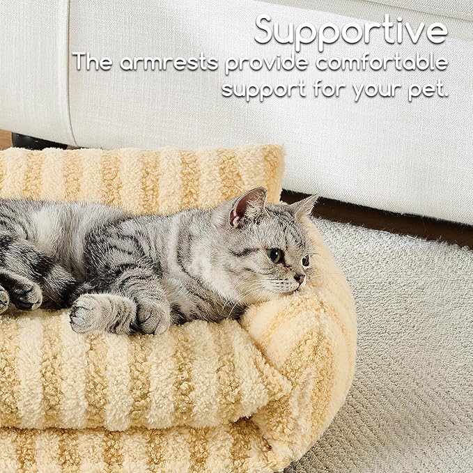 Hollypet Cat Bed Fluffy Plush Multifunctional Double-Layer Machine Washable - Image 4