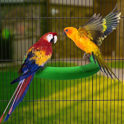FrgKbTm U Shape Parrot Perch Stand Toy Bird Platform Sand Paw Grinding Clean - Image 2