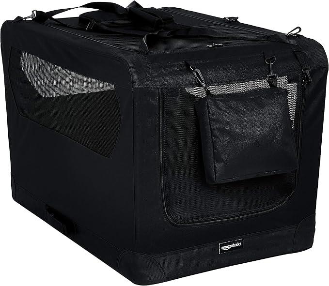 Amazon Basics Foldable Portable Soft Pet Dog Crate Carrier Kennel by AmazonBasics