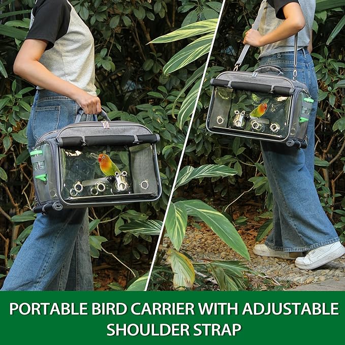 Sanmoncare Airline Approved Bird Carrier, Indestructible Stainless Steel Mesh - Image 5