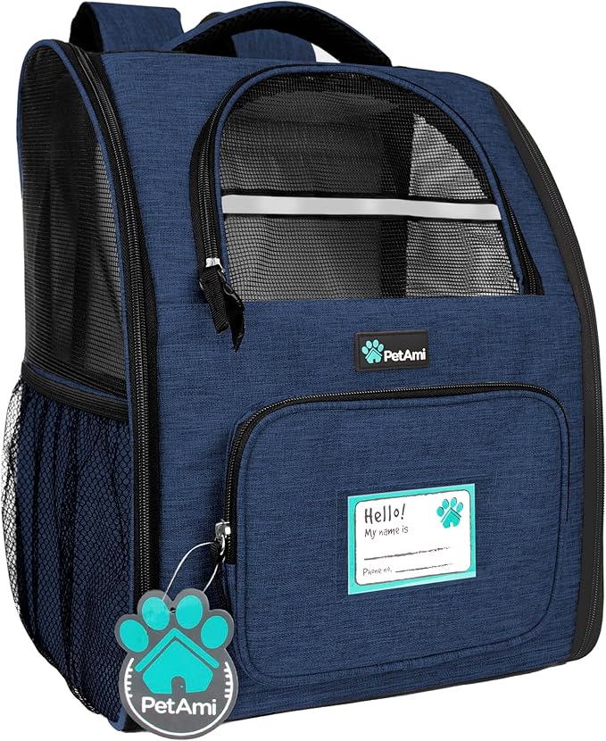 PetAmi Dog Backpack Carrier for Small Medium Dogs Large Cats up to 18 lbs by PetAmi