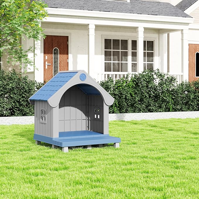 Fancyango Large Dog House Outdoor Indoor, Sturdy Plastic Waterproof Doghouse - Image 5
