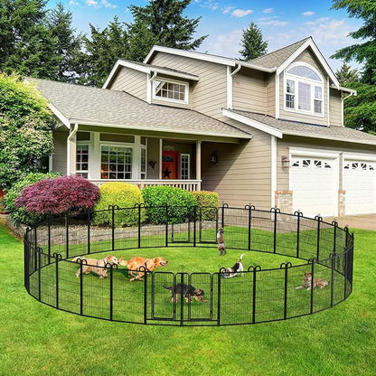Dog Playpen Outdoor 32 Piece Panels Heavy Duty Dog Fence 40" Height Anti-Rust - Image 2