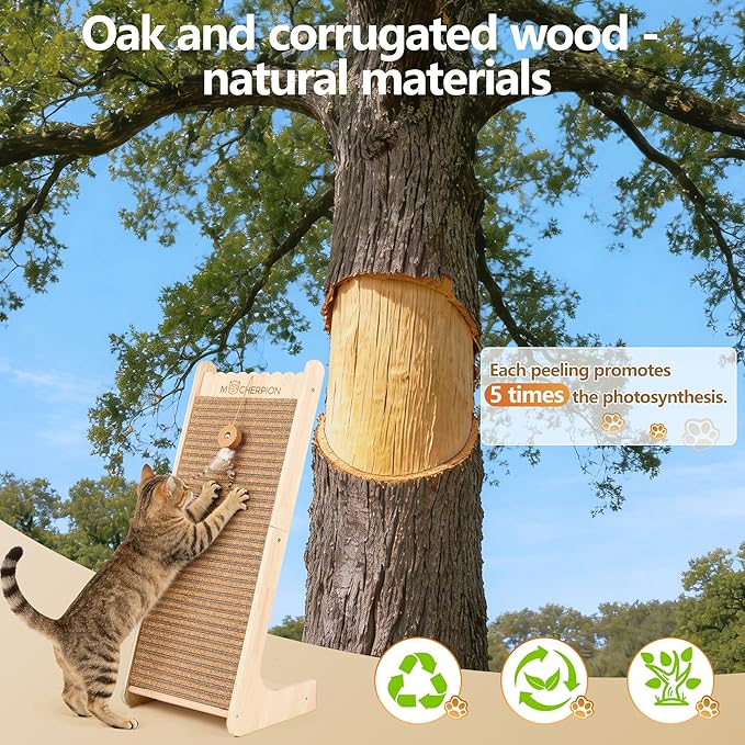 Natural Cork cat Scratching Post-Cat Scratchers- Scratch Pads - Image 5