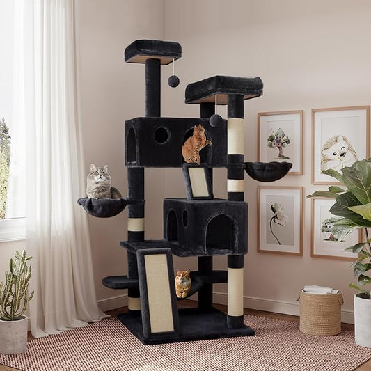 SHA CERLIN 65in Larger Cat Tree Tower Condo by SHACERLIN