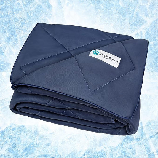 PetAmi Premium Cooling Dog Blanket | Lightweight Fluffy Pet Throw Blanket Bed by PetAmi