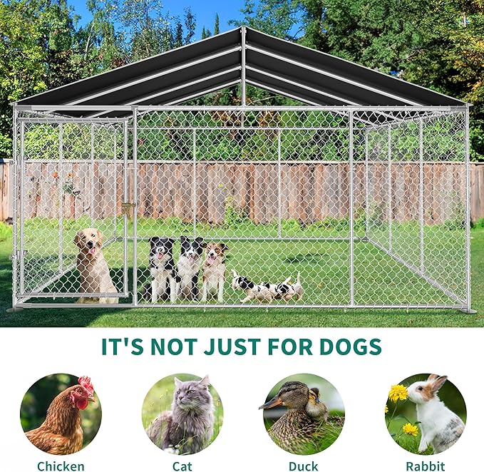 YITAHOME 14.8'x14.8' Large Outdoor Dog Kennel - Image 4