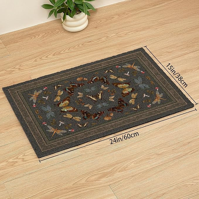 Unicorn Catcher Cat Litter Mat 24" x 15" Non-Slip Litter Box Mat Washable - Image 6