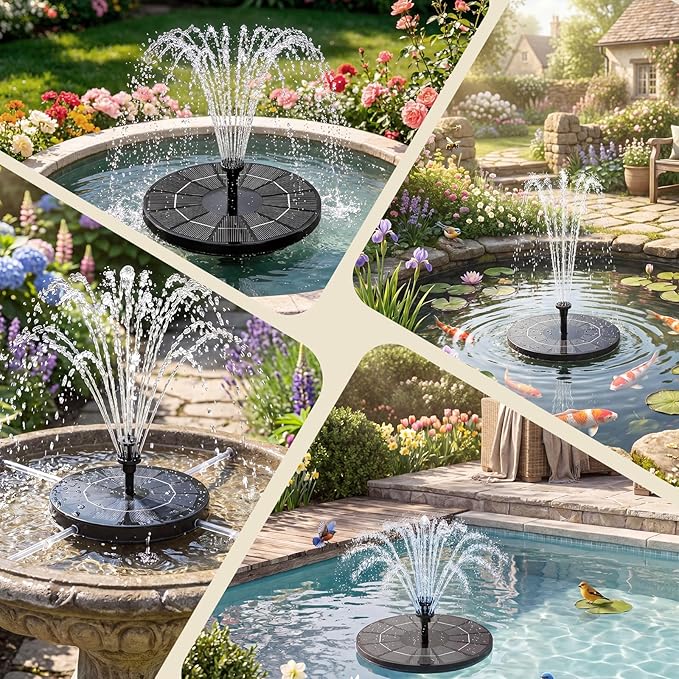 AISITIN Solar Fountain with 3.5 W Solar Panel, Solar Fountain - Image 10