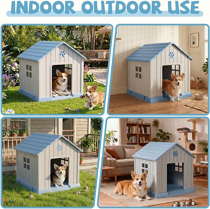 EFU Small Dog House Outdoor Indoor, Waterproof Dog House - Image 2