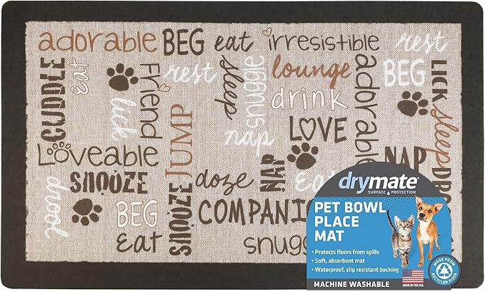 Drymate Pet Bowl Placemat, Dog & Cat Food Feeding Mat - Image 6