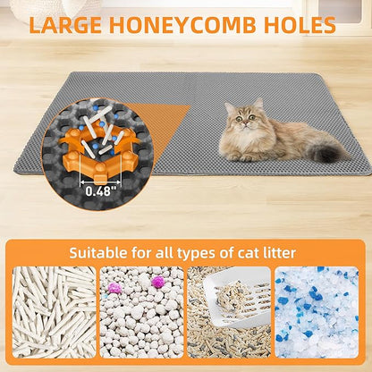 Cat Litter Mat for Litter Box, Easy-Clean Scatter Non-Slip Kitty Litter Mat - Image 6