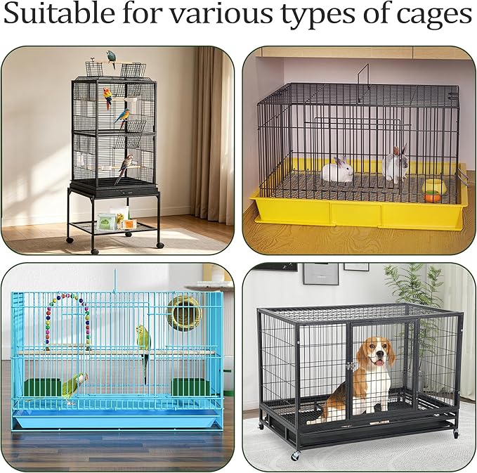 Bird Cage Cover, Circumference 40-68 inches Bird Cage Seed Catcher, Adjustable - Image 5