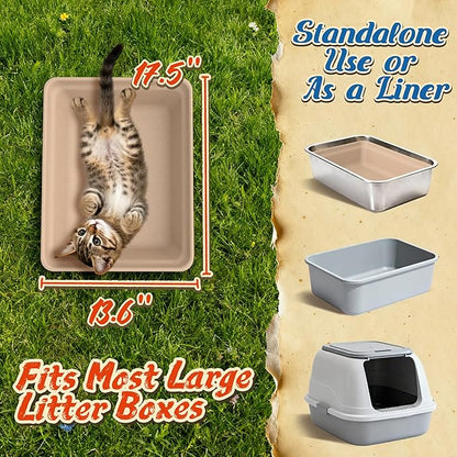 8-Pack Disposable Litter Boxes for Cats: 8/12/16 Portable Leak-Proof & Odor - Image 5