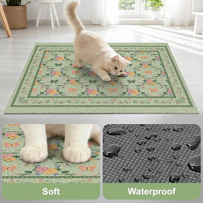 Unicorn Catcher 33x22 inches Cat Litter Mat Non-Slip Bottom Litter Box Mat - Image 4