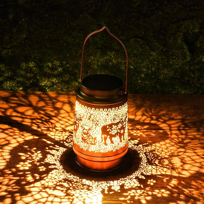 Highland Cow Solar Lanterns Outdoor Waterproof, Highland Cow Gifts - Image 6