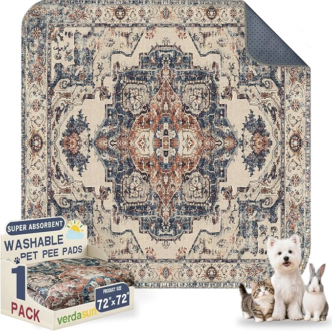 Washable Pee Pads for Dogs, Reusable Puppy Potty Training Pads, Ultra-Absorbent by Verdasun