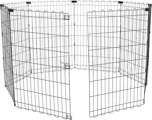 Amazon Basics Portable Foldable Octagonal Metal Exercise Dog Playpen, by AmazonBasics
