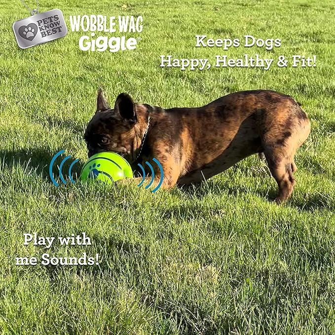 Wobble Wag Giggle Ball, Interactive Dog Toy, Fun Giggle Sounds When Rolled or - Image 4
