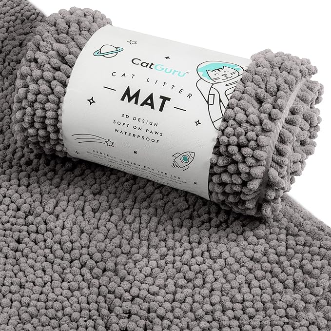 CatGuru Cat Litter Mat, Extra Large, Waterproof Litter Box Mat, Non Slip Kitty by CatGuru