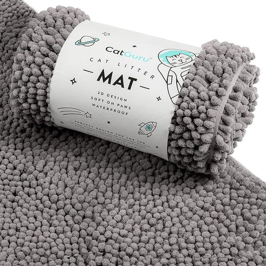 CatGuru Cat Litter Mat, Extra Large, Waterproof Litter Box Mat, Non Slip Kitty by CatGuru