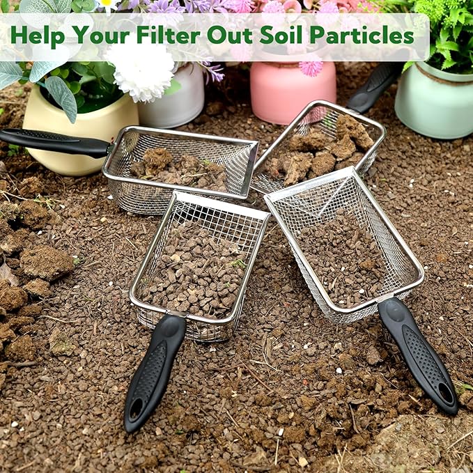 4-Pack Stainless Steel Soil Sifter Set - Image 5
