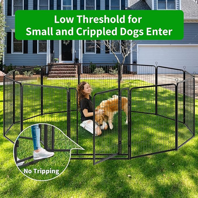 Kfvigoho Dog Playpen Outdoor Extra Wide 24 Piece Panels Heavy Duty Dog Fence - Image 3