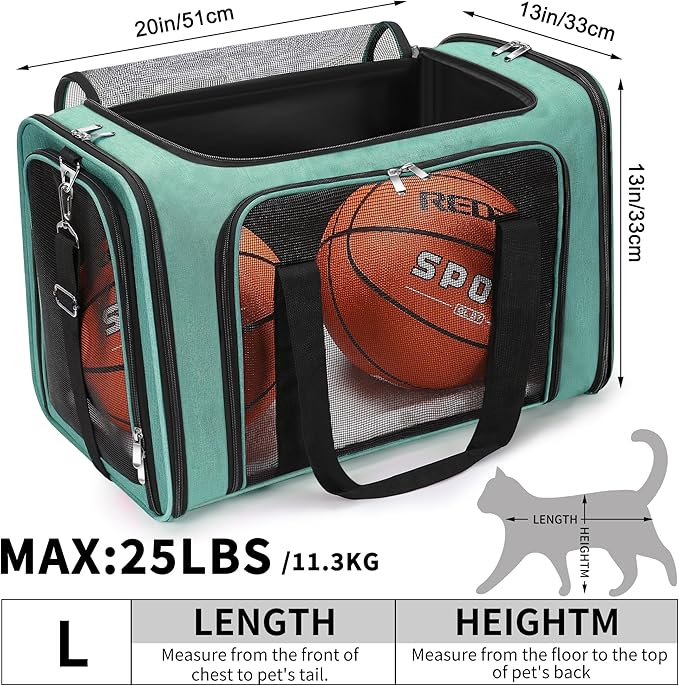 Soft-Sided Cat/Dog/Pet Carrier, Collapsible Pets Travel Carriers - Image 3