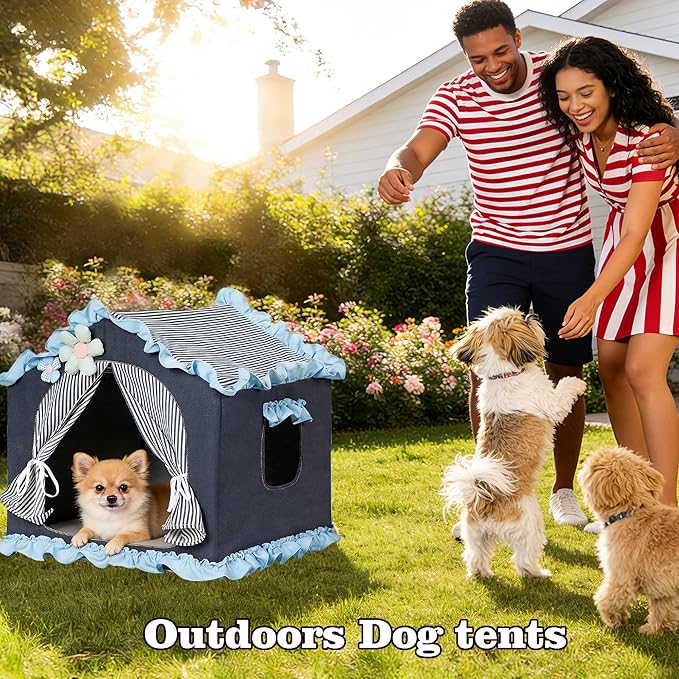 Denim Blue Indoor Dog House - Image 3