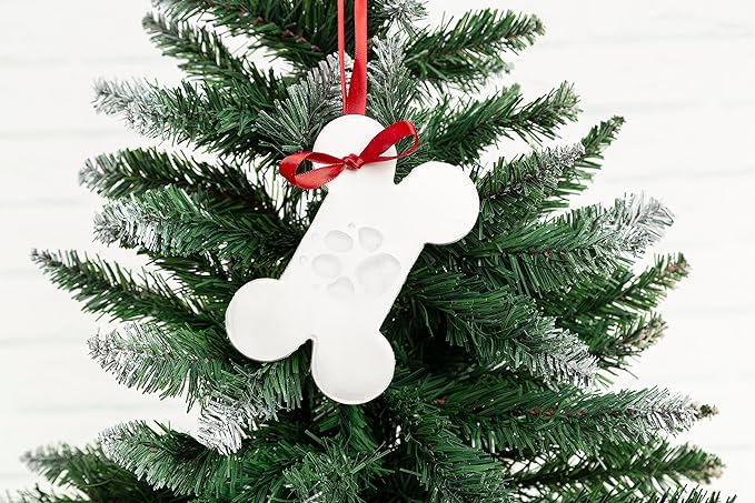 Kate & Milo Christmas Pet Paw Print Bone Ornament, Pet Holiday Decor, Dogs or - Image 4