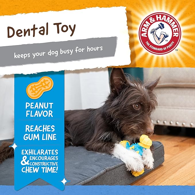 Arm & Hammer Nubbies TriBone Dog Dental Chew Toy Peanut Butter Flavor Moderate - Image 3
