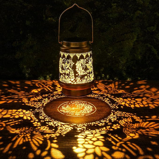Hummingbird Solar Lanterns Outdoor Waterproof, Hummingbird Gifts by Romart
