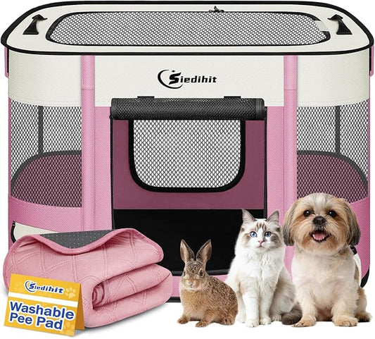 Dog Playpen, Cat Pet Puppy Pen, Portable Playpens by Siedihit
