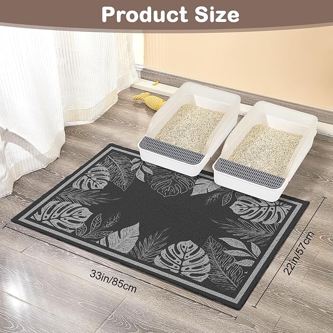 Unicorn Catcher 33x22 inches Cat Litter Mat Non-Slip Bottom Litter Box Mat - Image 6