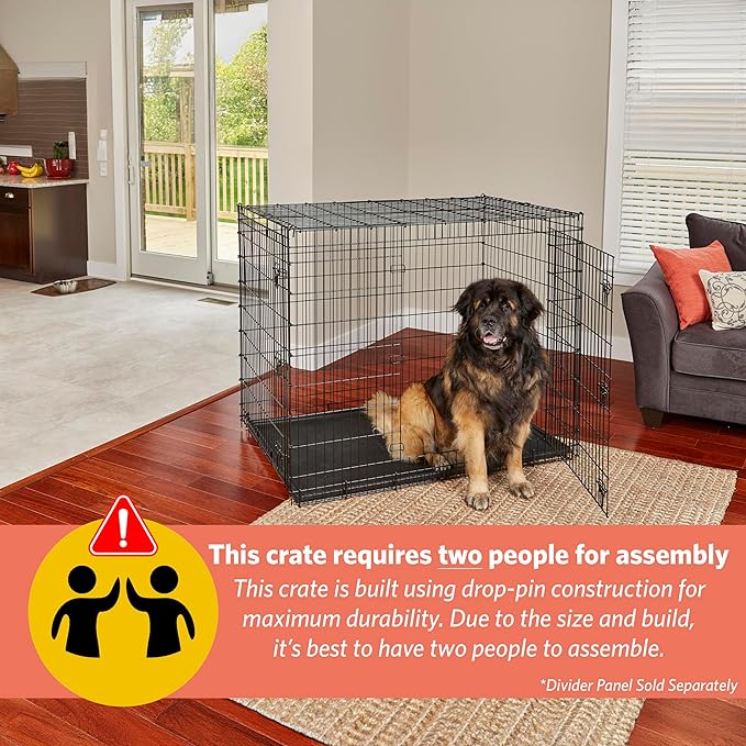 Solutions by MidWest Homes for Pets 54-Inch Drop Pin Crate for Giant Breeds - Image 2
