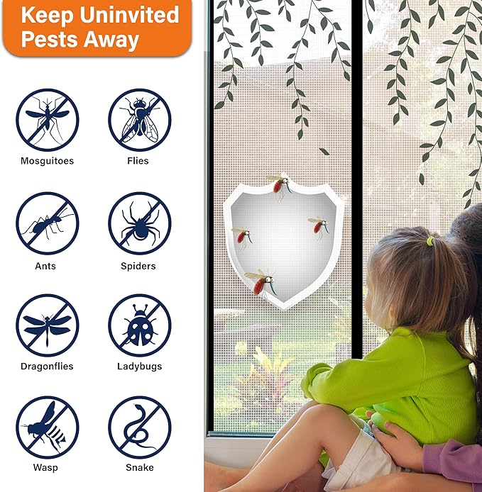 Magnetic Screen Door，Screen Door Mesh，Keep Bugs Out, Heavy-Duty Mesh Curtain - Image 6