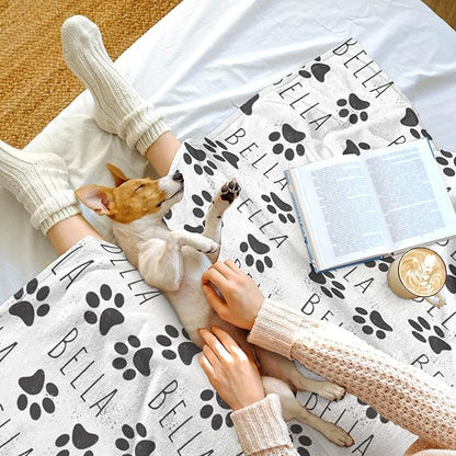 Personalized Dog Blanket, Custom Paw Print Dog Blanket - Image 5