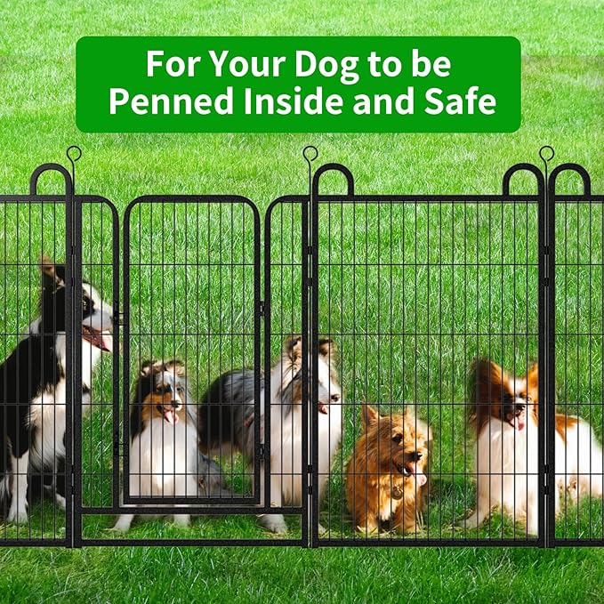 Dog Playpen Outdoor 32 Piece Panels Heavy Duty Dog Fence 40" Height Anti-Rust - Image 7