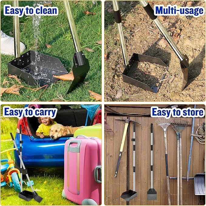 Dog Pooper Scooper, Tray and Spade Set Poop Scooper - Image 7