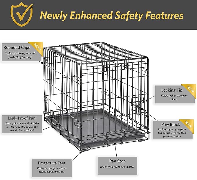 Midwest Homes for Pets 24-Inch New World Crate for Small Breeds, 12-20 lbs - Image 4
