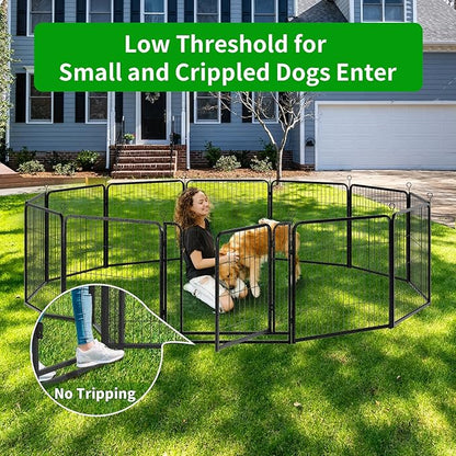 Kfvigoho Dog Playpen Outdoor Extra Wide 16 Piece Panels Heavy Duty Dog Fence - Image 2