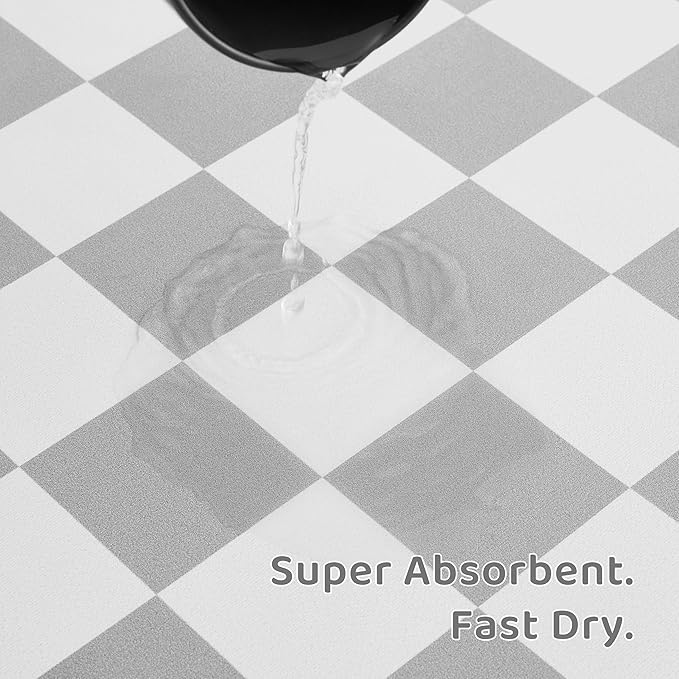Checkered Dog Feeding Mat, Absorbent Mats - Image 4