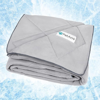 PetAmi Premium Cooling Dog Blanket | Lightweight Fluffy Pet Throw Blanket Bed by PetAmi