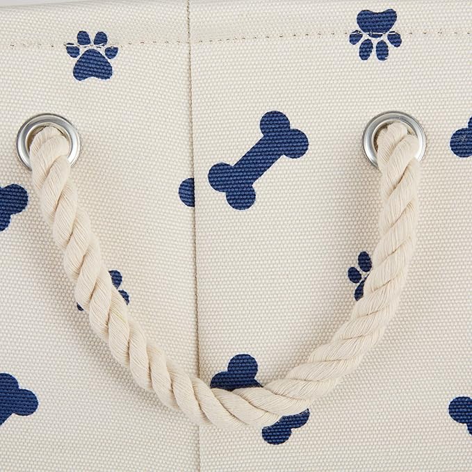 Bone Dry 5511 Pet Storage Collection Paw and Bone Print, Medium Round, Nautical - Image 4