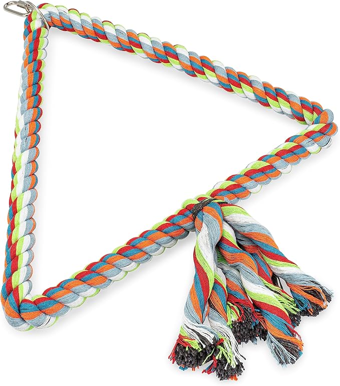 Spoiled Pet® Large Triangle Bird Rope Swing Perch - Image 2