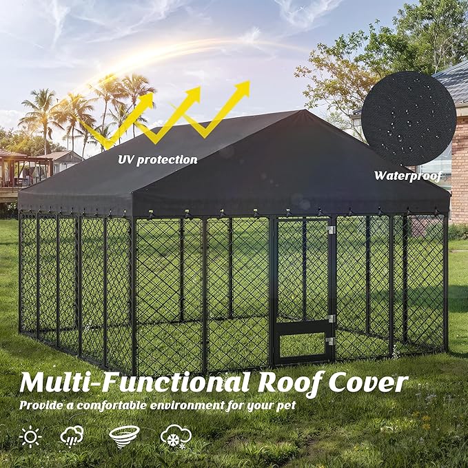 10x10FT Dog Kennel Outdoor - Image 6