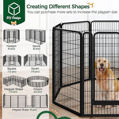 Yaheetech Dog Playpen Outdoor, 47 inch 32 Panels Dog Pen Indoor Heavy Duty - Image 5