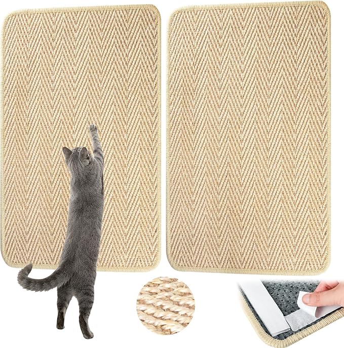 Graciadeco Cat Scratcher Mat 23.6" x 15.7" Sisal Rope 2 Packs Cat Scratch by GraciadecoStorage