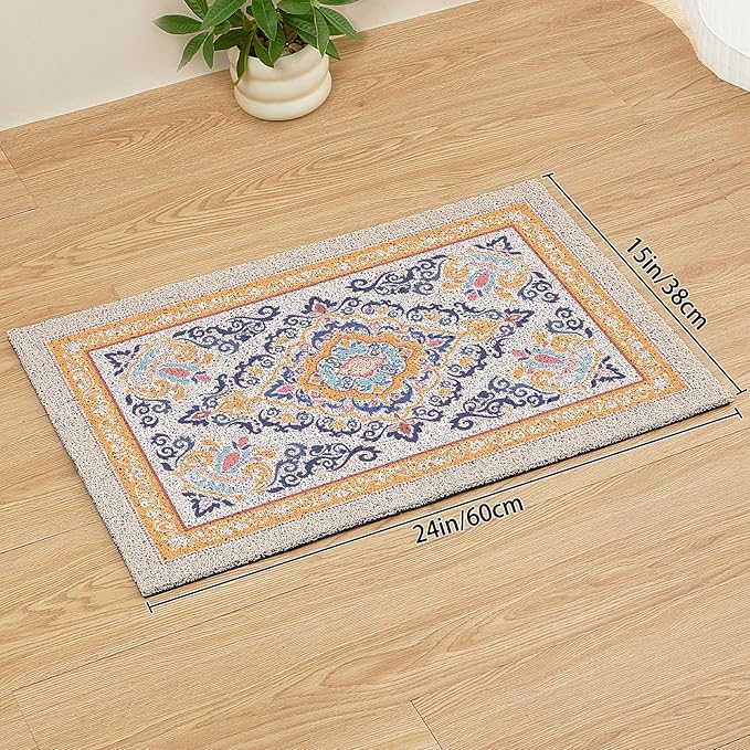 Unicorn Catcher Cat Litter Mat 24" x 15" Non-Slip Litter Box Mat Washable - Image 6